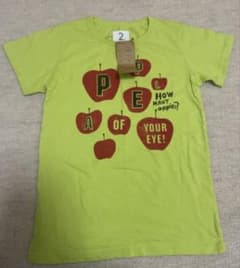 半袖Tシャツ アップルプリント グリーン 150センチのサムネイル