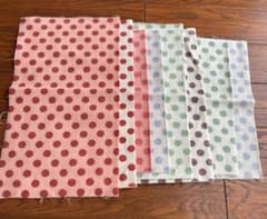 YUWA（有輪商店）の綿麻スラブ生地、ドット柄のカットクロス8枚セットのサムネイル