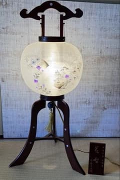 和風提灯 木箱付　2セット中古品訳ありのサムネイル
