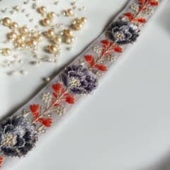 インド刺繍リボン　くすみカラーのサムネイル