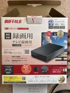 新品　バッファロー BUFFALO HD-LE4U3-BB 4TB 外付けHDDのサムネイル