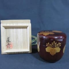 茶道具 棗 ナツメ 菊桐蒔絵 塗師 直彦 共箱 美品 - メルカリ