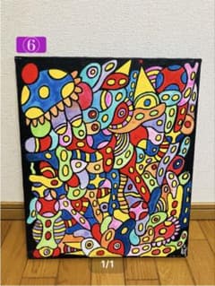 キャンバスアート⑥ 手描き 抽象画のサムネイル