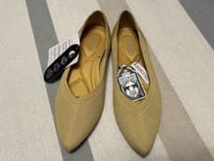 SHOO-LA-RUE ニットフラットシューズ イエロー Mのサムネイル