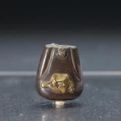 緒締め玉　提げもの　金属　骨董　胴乱　印籠　R1454 緒締め玉 提げもの 金属 骨董 胴乱 印籠 R1454 - メルカリ