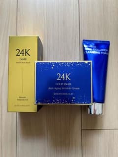 24K GOLD QUEEN HOLIDAY アンプル&クリーム　韓国コスメ 最終日☆個別販売可☆QUEEN HOLIDAY 24Kゴールド化粧品 - メルカリ