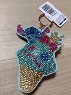 スティッチ カラフルアイス ラインストーン マスコット キーホルダー