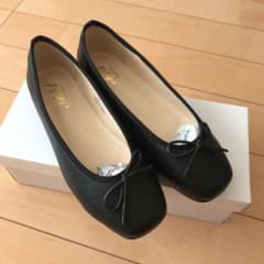 パンプス バレエシューズ 黒のサムネイル
