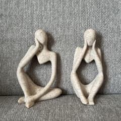 セラミック抽象人形彫刻2体セット - メルカリ