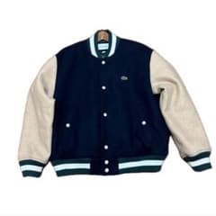 LACOSTE ラコステ ウールブレンド スタジアムジャケット スタジャン L