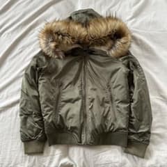 00s y2k N2-B フライトジャケット 短丈 鬼ファー リアルファー M N2B 短丈 ショート鬼ファーy2k ボンバー 00s フライトジャケット