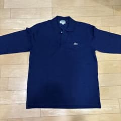 【新品】LACOSTE ラコステ 長袖 ポロシャツ L ネイビー ワンポイントのサムネイル