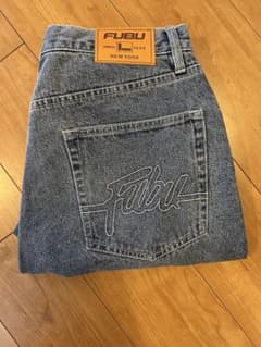FUBU ワイドデニム　36inch ライトブルーのサムネイル