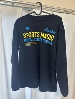 デサントネイビー 長袖Tシャツ Mサイズのサムネイル