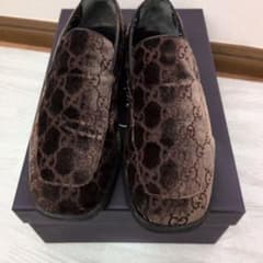 Gucci ローファー ブラウン ベルベット