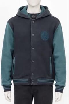 ARMANI EXCHANGE スタジャン フーデッド ネイビーのサムネイル