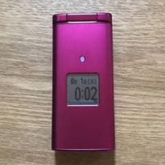 正常動作確認済】au かんたんケータイ KYF38 ワインレッド ガラケー