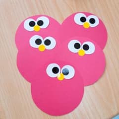 赤丸型 モンスター 色画用紙のサムネイル