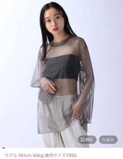 新品　タグ付き　JEANASIS ラメチュールシアープルオーバー