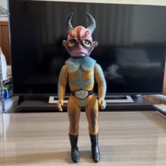 【仮面ライダー怪人】地獄サンダー　旧バンダイ　当時物　ソフビ 極美品 当時物 旧バンダイ 仮面ライダー 地獄サンダー キングサイズ