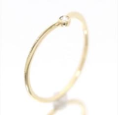 AHKAH 指輪 9号 ジェルム ダイヤ 0.02ct イエローゴールド 18金のサムネイル