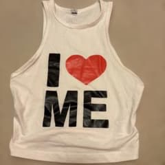 I LOVE ME プリント タンクトップ ホワイトのサムネイル