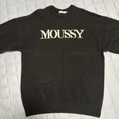 MOUSSY ロゴニット ブラック 長袖のサムネイル