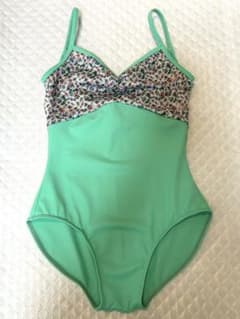 ALICIA アリシア バレエ レオタード XS 150 ミント 緑 花柄 ALICIA アリシア バレエ レオタード XS 150 ミント 緑 花柄