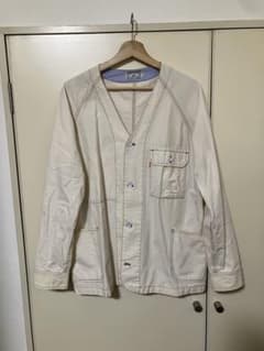 ノーカラー カバーオール ジャケット アイボリーのサムネイル