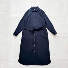未使用級✨SOEJU ソフトオックスシャツワンピース Sサイズ ネイビー