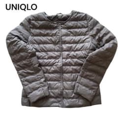 UNIQLO ユニクロ グレー ダウンジャケット 収納袋付きのサムネイル