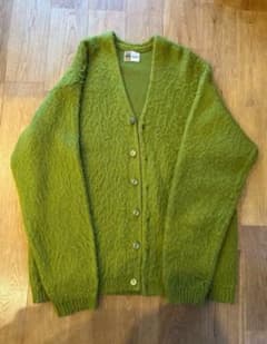 Penneys Towncraft グリーン モヘアカーディガン L 古着メンズ Penneys Towncraft グリーン モヘアカーディガン L 古着メンズ