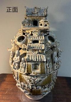 中国骨董　青磁神亭壺(せいじしんていこ) 漢緑釉　三国時代 中国骨董 青磁神亭壺(せいじしんていこ) 漢緑釉 三国時代 - メルカリ