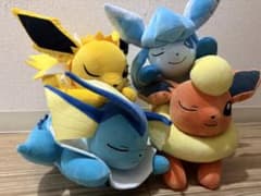 ポケモン イーブイ進化形 おひるねverぬいぐるみ 4点セットのサムネイル