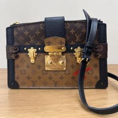ルイヴィトン モノグラムリバース トランククラッチ M43596 ブラウン