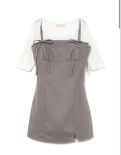 ANDMARY Baby slit mini dress グレー - メルカリ