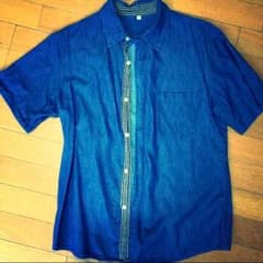 【特価！】hanjiro半袖シャツ(青)のサムネイル