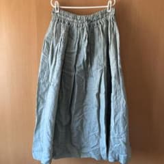 ichi くすみグリーン　リネンスカートのサムネイル