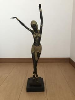 大型ブロンズ像 舞女49cm Chiparus金彩インテリア 彫刻 銅像 - メルカリ