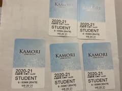 加森グループ3山共通１日券　中高校生用　ルスツ　テイネ　サホロ　5枚分のサムネイル