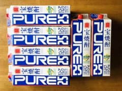 宝焼酎【ピュアパック 25】1.８Ｌ×6本／糖質ゼロ・プリン体ゼロ／PUREのサムネイル