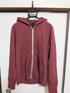 【美品】FRED PERRY バーガンディ ジップアップパーカーのサムネイル