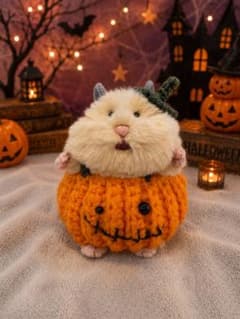 はむにぎり専用ハロウィンかぼちゃワンピースセットのサムネイル