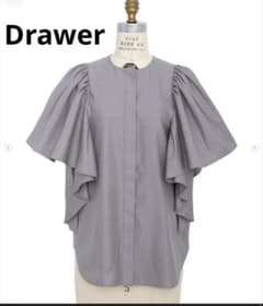 ドゥロワー Drawer コットンシルク フレアスリーブブラウス 36 - メルカリ