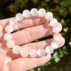 最高級 針並みが綺麗 ホワイトサゲニティッククォーツブレスレット 3