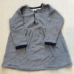 PETIT BATEAU（プチバトー）ボーダーワンピース 18m/81cmのサムネイル