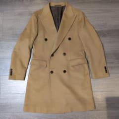 ONLYオンリーダブルブレストチェスターコートキャメルLウールカシミヤアンゴラ ONLYオンリーダブルブレストチェスターコートキャメルLウールカシミヤ