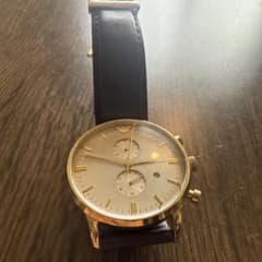 エンポリオ アルマーニ ゴールド クロノグラフ腕時計