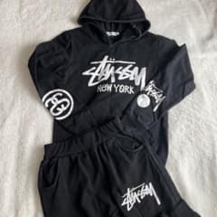 Stussy セットアップ パーカー パンツ ブラックのサムネイル