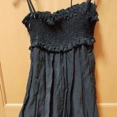 黒　マキシ丈　ワンピースのサムネイル